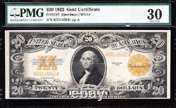 AWESOME Crisp Choice VF++ 1922 $20 GOLD CERTIFICATE! PMG 30! FREE SHIP! 45941