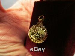 American Gold Bullion 1 Gram 999 Fine Gold Coin Pendant w Bezel Certificate Case