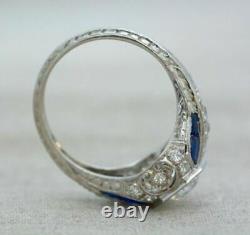 Antique 2.45Ct Round Cut Diamond Vintage Art Deco Engagement Ring 14k White Gold
