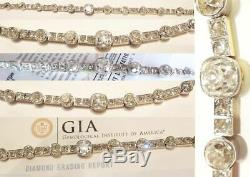 Antique Diamond Necklace Platinum Gold 9ct Diamonds GIA Certificate c1900 (5270)