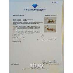 Antique Lizard Brooch Demantoid Garnet 18k Gold Enamel Ruby w Certificate (6879)