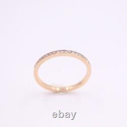 Au750 18K Rose Gold Ring For Women Engagement Real Gemstone Ring US Size 6