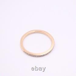 Au750 18K Rose Gold Ring For Women Engagement Real Gemstone Ring US Size 6
