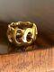 Auth C De Cartier 18kt Gold Band/ring Size Approx 6 3/4 With Certificate