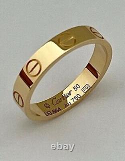 Authentic Cartier Love Ring 18k Yg, Certificate Of Authenticity, Ret Us $1,110