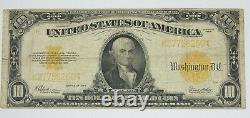 BARGAIN Series of 1922 Large Size $10 Gold Certificate Note FINE Fr#1173