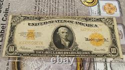 Beautiful 1922 $10 Gold Certificate Choice Very Fine+ Condition Tp-4182