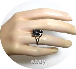 Bi-Color ALEXANDRITE Ring Natural Gem 9.50ct 14k Yellow Gold Vintage Mtg