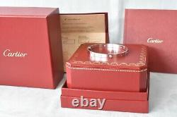 CARTIER Diamond 18K White Gold SIZE 19 LOVE 18Kt Bracelet Certificate Boxes USA