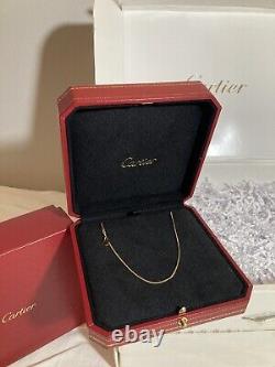 Cartier, 18K Gold Curb Chain with All Boxes & Certification Card. Fine Jewelry