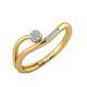 Certified Natural Diamond Simple Design Womens Ring In 18K Fine Yellow Gold