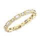 Channel Set Round and Baguette Cut Diamond Full Eternity Ring in 18K Yellow Gold