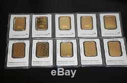 Credit Suisse 1 Oz. Fine. 999 Gold Bars Sealed In Assay Certificate! Beautiful