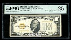 DBR 1928 $10 Gold Certificate Fr. 2400 PMG 25 Serial A73307976A