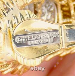 David Webb Diamond EARRINGS 18k Gold Certificate of Authenticity Estate Jewelry