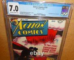 Dc Action Comics Superman 101 7.0 CGC Atomic Explosion Justice League