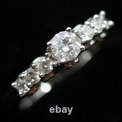 Diamond Engagement Wedding Ring 14k White Gold w Appraisal Certificate (4430)