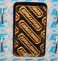 Engelhard 1 Gram. 9999 Fine Gold Bar Sealed In Plastic With Assay Certificate