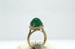FINE 14K Emerald + Diamond Ring 8.39 CTS with IGI certificate