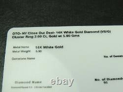 FINE 14ct GOLD VS G Colour 2 carat DIAMOND RING C. 2000 With Certificate