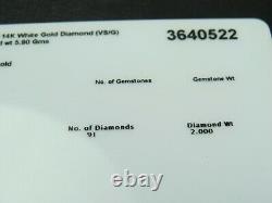 FINE 14ct GOLD VS G Colour 2 carat DIAMOND RING C. 2000 With Certificate