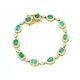 FINE 8.68 CTS Beautiful Emerald & Diamond Bracelet 14K Gold with Certificate