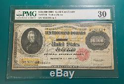 FR1225h $10,000 1900 Gold Note PMG 30 Choice Very Fine Cancelled
