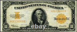 FR. 1173 $10 1922 Gold Certificate VF+