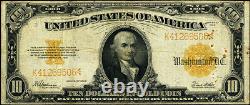 FR. 1173 $10 1922 Gold Certificate VF Rust