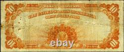 FR. 1173 $10 1922 Gold Certificate VF Rust