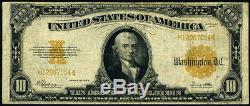 FR. 1173 A $10 1922 Gold Certificate Fine+ Small Serial