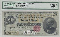 FR. 1178 1882 $20 Gold Certificate PMG Very Fine 25 Net