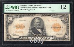 FR. 1200am 1922 $50 FIFTY DOLLARS MULE GOLD CERTIFICATE NOTE PMG FINE-12
