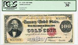 FR. 1215 1922 $100 Gold Certificate PCGS Very Fine 30