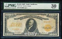 FR. 1219e 1907 $1000 GOLD CERTIFICATE PMG30 VERY FINE