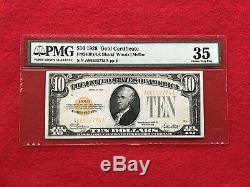 FR-2400 1928 Series $10 Ten Dollar Gold Certificate PMG 35 Choice Very Fine