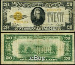 FR. 2402 $20 1928 Gold Certificate A-A Block Fine+