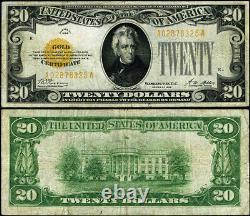 FR. 2402 $20 1928 Gold Certificate A-A Block VF