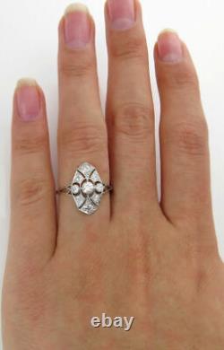 Filigree Openwork 2.44 Carat Round Cut Lab-Created Diamond Vintage Art Deco Ring