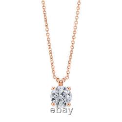 Fine 14k White Gold Pendant w. 3.50 ROUND VIR-3.5-GVS2-RD-LG Size Women Jewelry