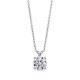 Fine 14k White Gold Pendant w. 3 ROUND VIR-3-FVS1-RD-LG Size Gift For Her