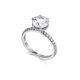 Fine 14k White Gold Ring E VVS2 2.25 Ct Round Cut Lab Created Diamond Love Gift