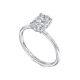 Fine 14k White Gold Ring F VS1 1 Ct Oval Cut Lab-created Diamond Gift For Her