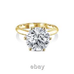 Fine 14k White Gold Ring G VS2 3 Ct Round Shape Lab-created Diamond Love Gift
