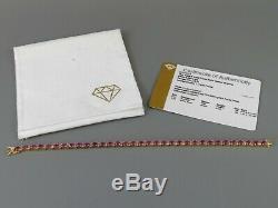 Fine Gemporia Ruby & White Topaz Gold Vermeil Bracelet with Certificate 357