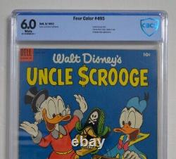 Four Color #495 UNCLE SCROOGE #3 CBCS 6.0 1953 Carl Barks cover / art / story