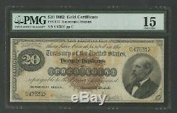 Fr1177 $20 1882 Gold Note Large Brown Seal Pmg 15 Choice Fine 34 Known Wlm8713
