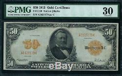 Fr1199 $50 1913 Gold Note Pmg 30 Choice Very Fine
