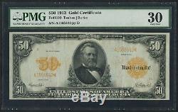 Fr1199 $50 1913 Gold Note Pmg 30 Choice Very Fine Wlm4840