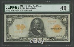 Fr1199 $50 1913 Gold Note Pmg 40 Epq Ext Fine (only 2 Xf Ppq Known) Wlm6773